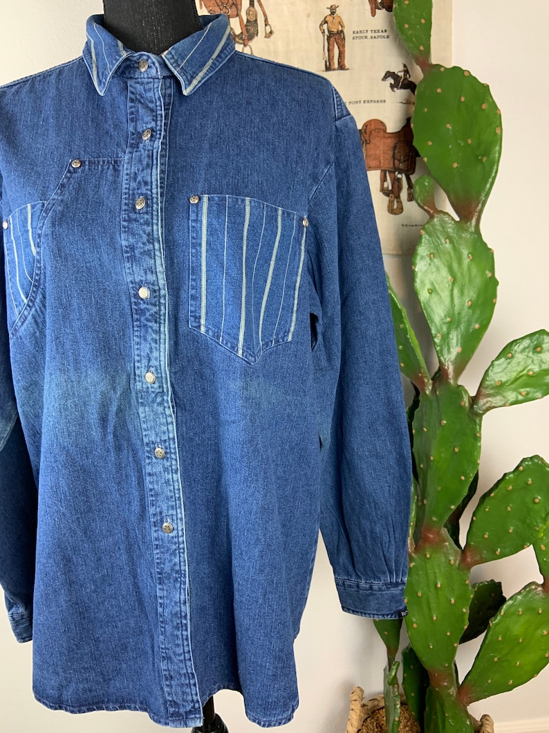 Vintage Miller Western Wear Denim Shirt - Etsy