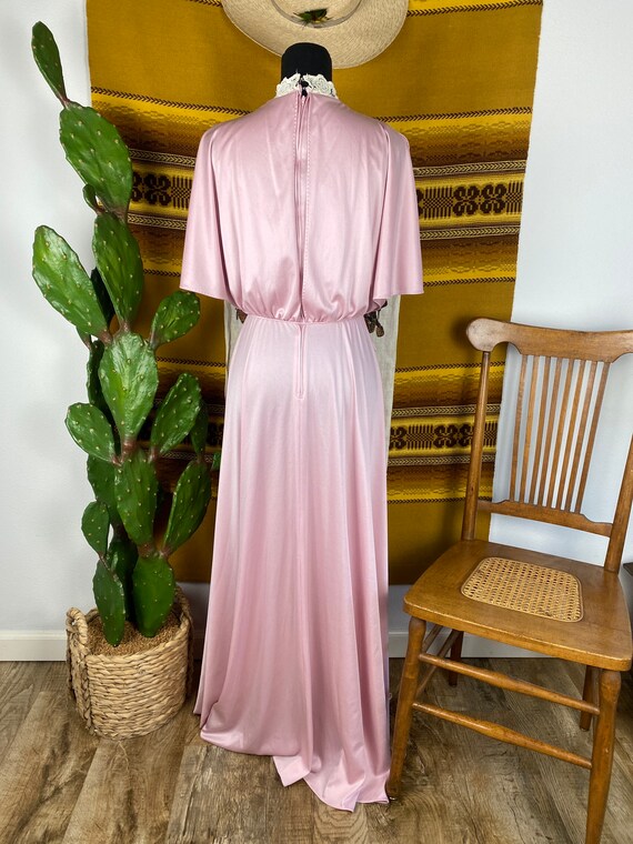 Vintage 1970s Silky Prairie Style Dress - image 4