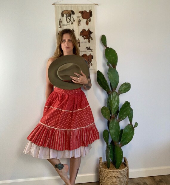 Vintage 1940s Prairie Skirt XS