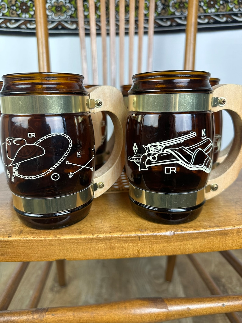 Vintage Siesta Ware Cowboy Barrel Mugs image 6