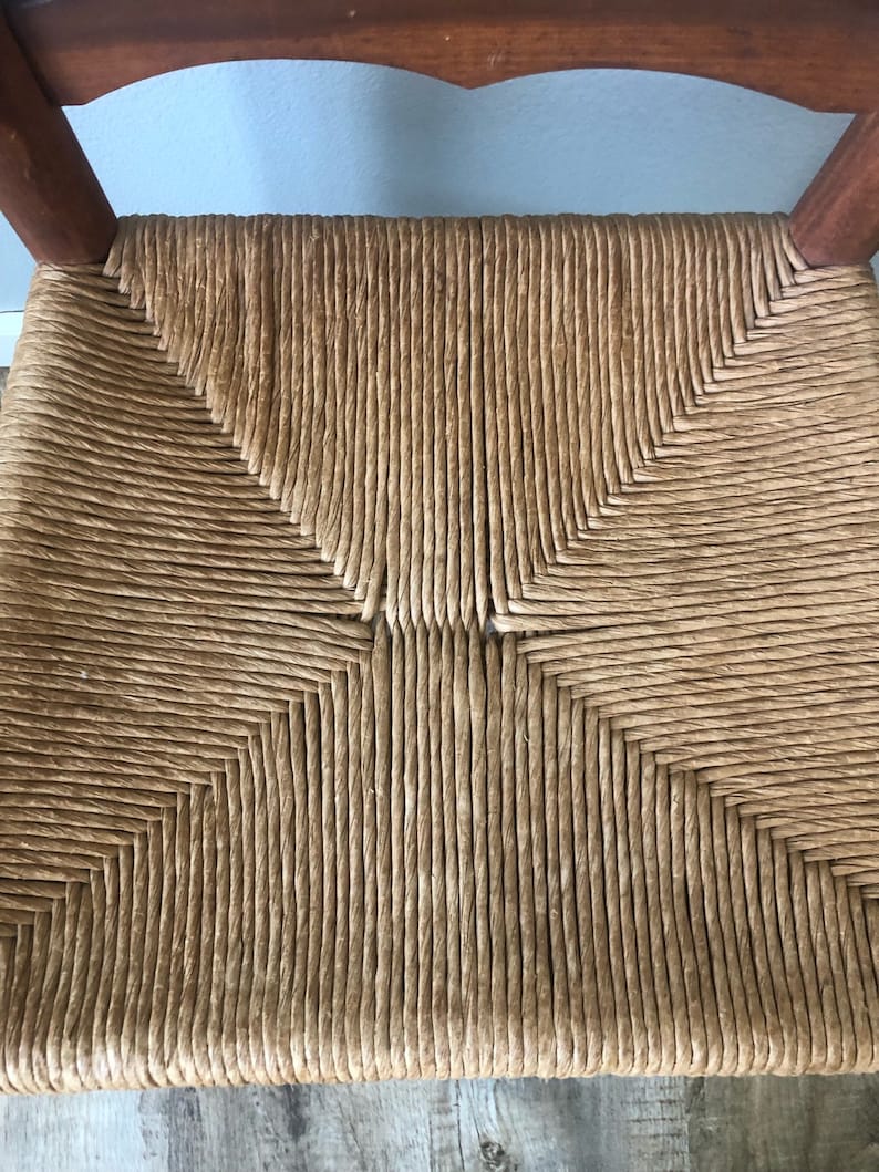 Vintage Ladder Back Cord Chair
