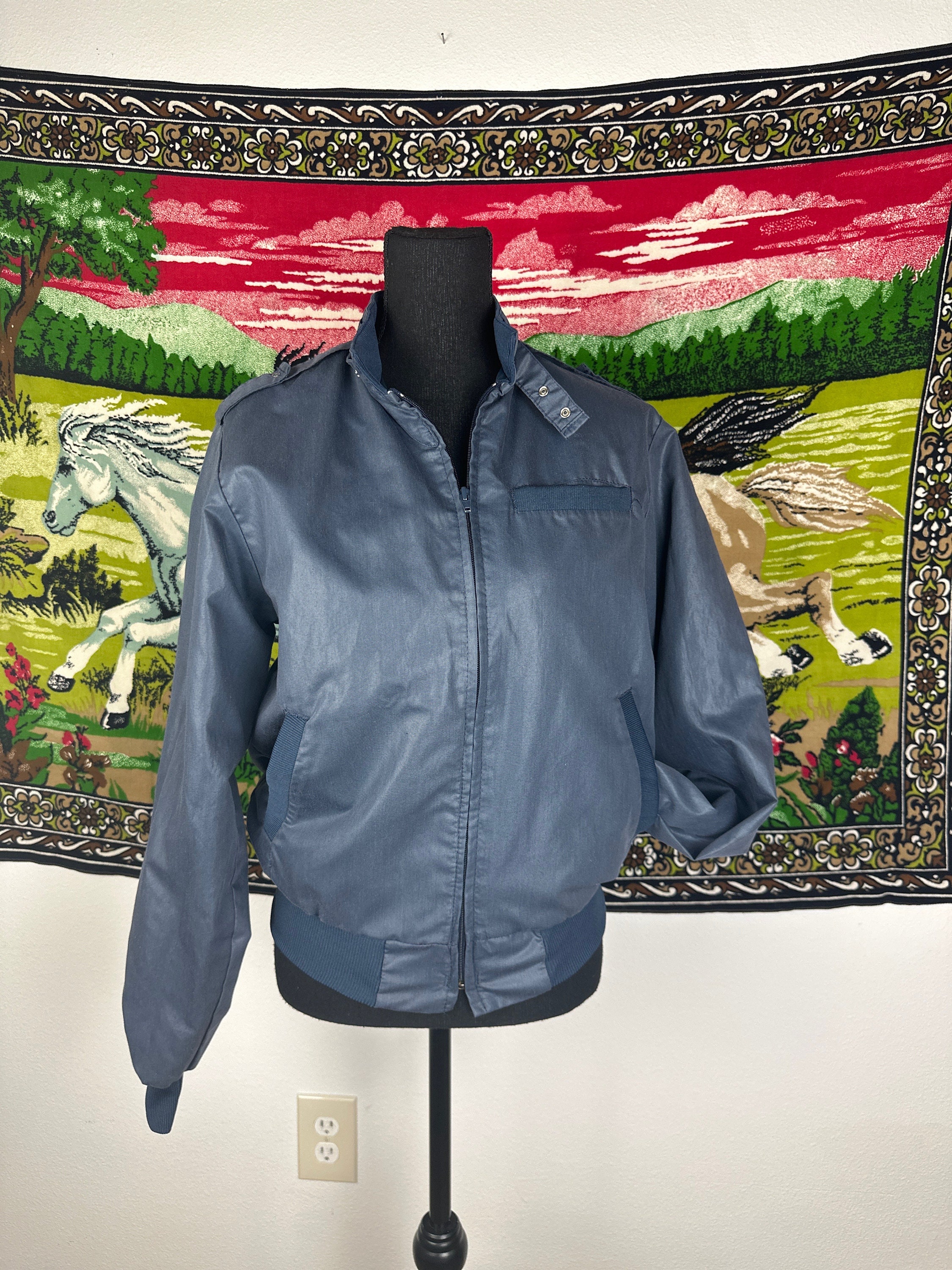 Vintage Pla-jac Jacket Cafe Racer Style Bomber Nylon