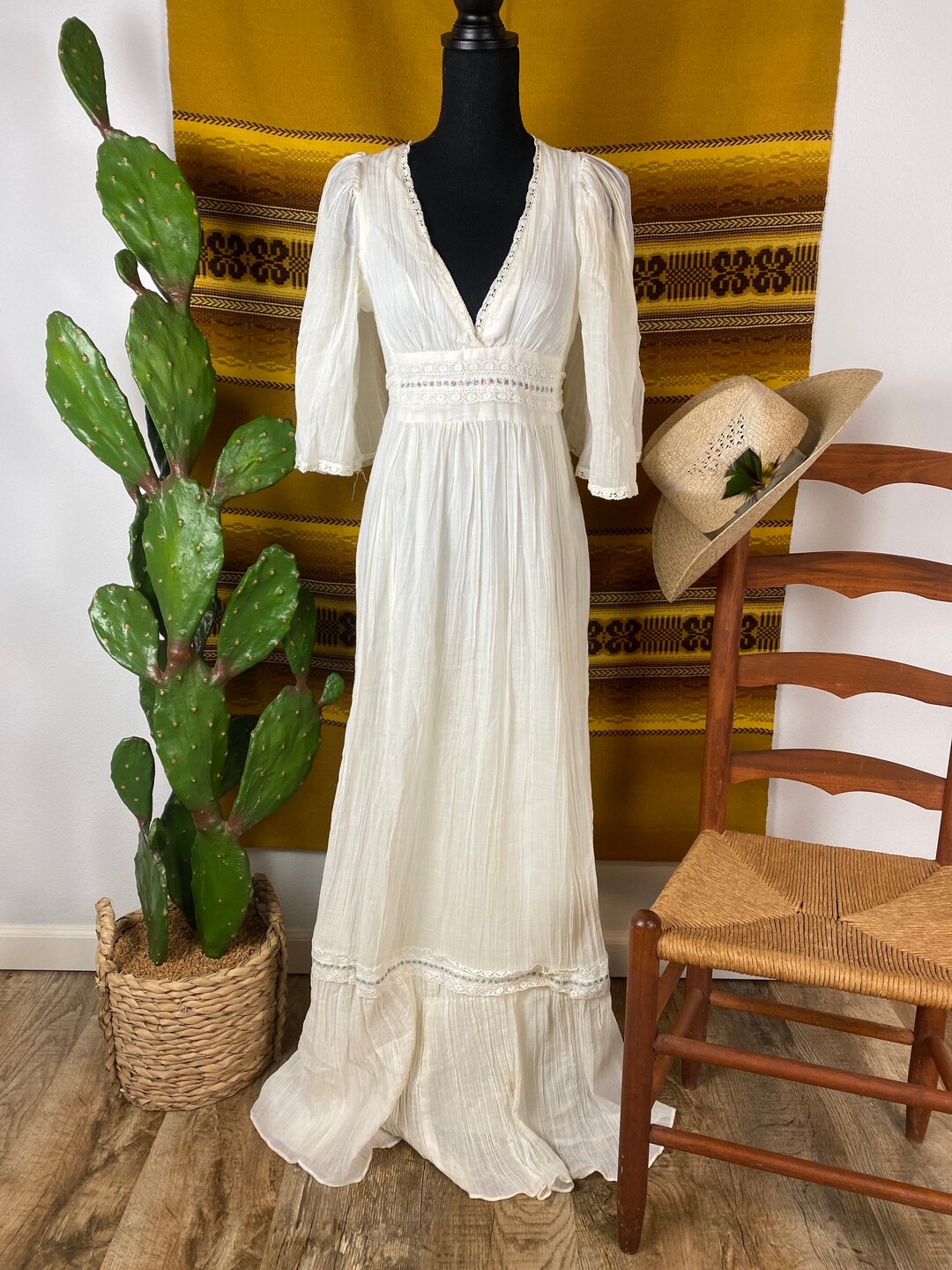 Vintage 1970s gunne Sax Style Prairie Dress / Wedding Gown by Audrey ...