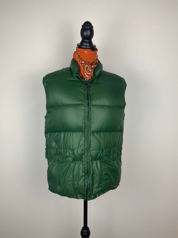 Vintage 1970s Frostline Kit Down Vest Sage Green