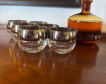 Set of 6 Mid Century Mercury Fade Dorthy Thorpe Roly Poly Lowball Glasses