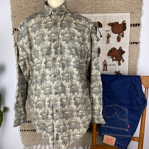 Mens Deer Shirt Button Down Etsy