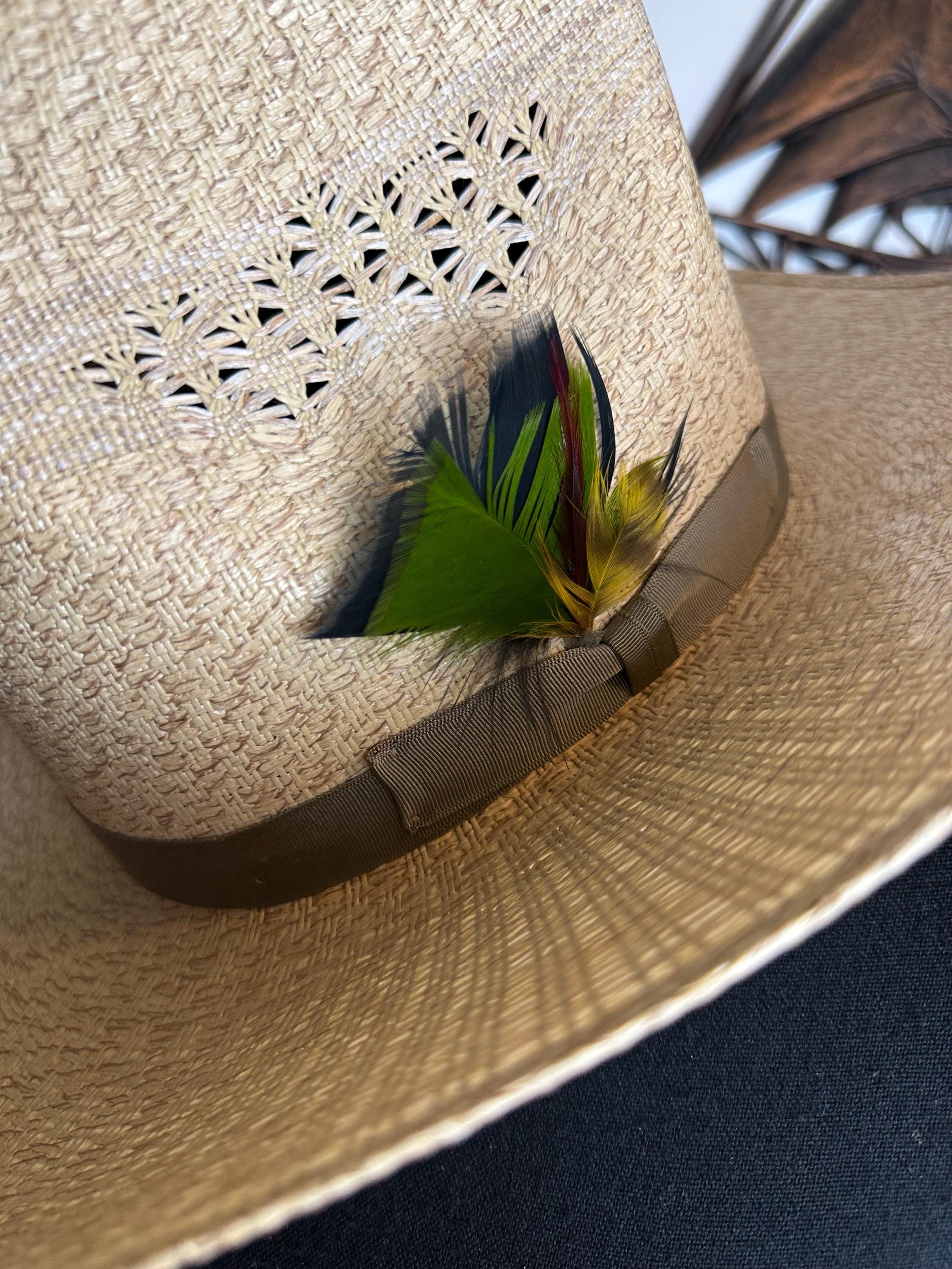 Chapeau de cowboy vintage Bailey U-Rollit rodéo paille taille 7 haut