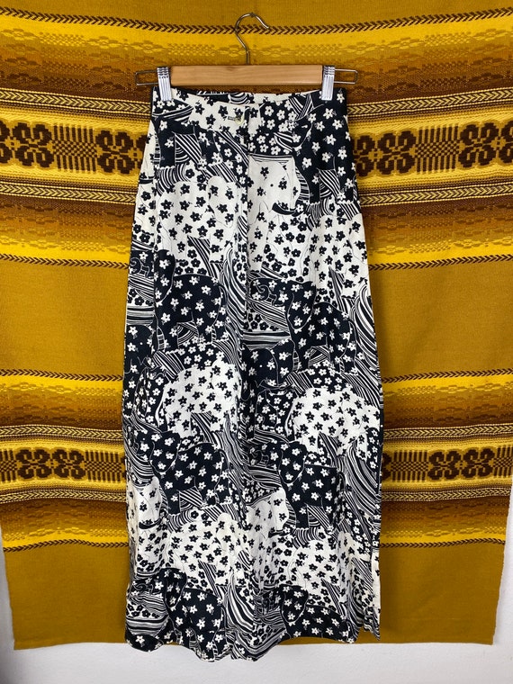 Vintage 70s Handmade Maxi Skirt Elephant Print - image 4