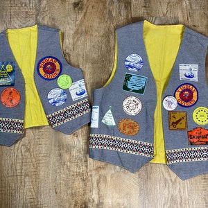 Set Of 2 INDIAN GUIDES Father and Son Pals Forever YMCA Vests Adult and Kids image 2
