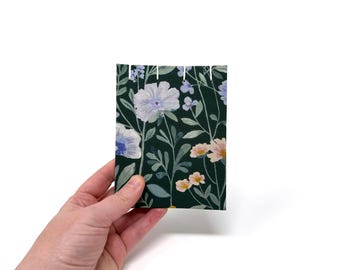 Pocket Sketchbook, 4" x 5", Mixed Media Paper, Art Journal, Guest book, Sketchbook Journal,  AMELIA