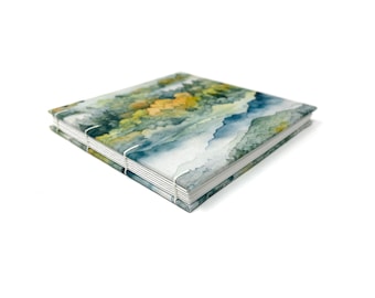 Watercolor Sketchbook, 6" x 6" Square, Artist Notebook, Sketchbook Journal, Watercolor Journal, TERA