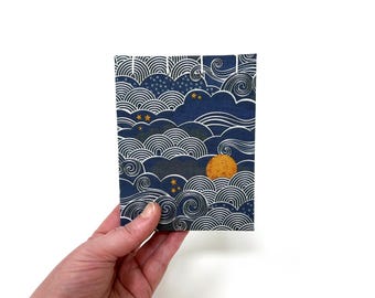 Pocket Sketchbook, 4" x 5", Watercolor Journal, Travelers Notebook, Mixed Media Paper, Guest book, Sketchbook Journal, LULU