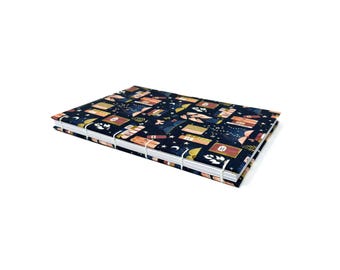 DOT GRID journal notebook. Lays flat with dot grid pages, plus a pocket. BEA