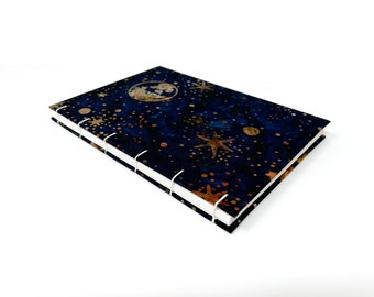 DOT GRID journal notebook. Lays flat with dot grid pages, plus a pocket. FREYA