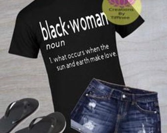 Black woman definition tshirt