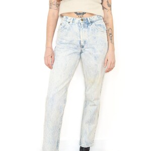 VINTAGE 1980s Freeway Gitano ACID WASH Relaxed Fit Denim Grunge Cotton Jeans || Tag Size S - 27" waist || N K J image 5