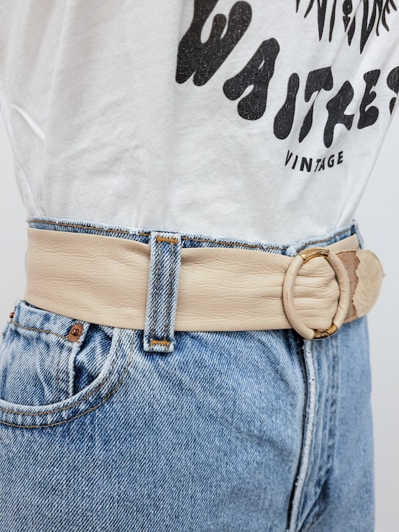 Christian Dior Leather and Python elasticized Belt vintage early 80’s vintage Christian Dior Leather belt 218585 Brown/burgundy  main image 2