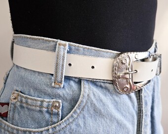 BOHO-HIPPIE |J.C. PENNEY - Women\'s FASHION Belt - SILVER LINKED Leather - Size M JC PENNEY - Women main image 4