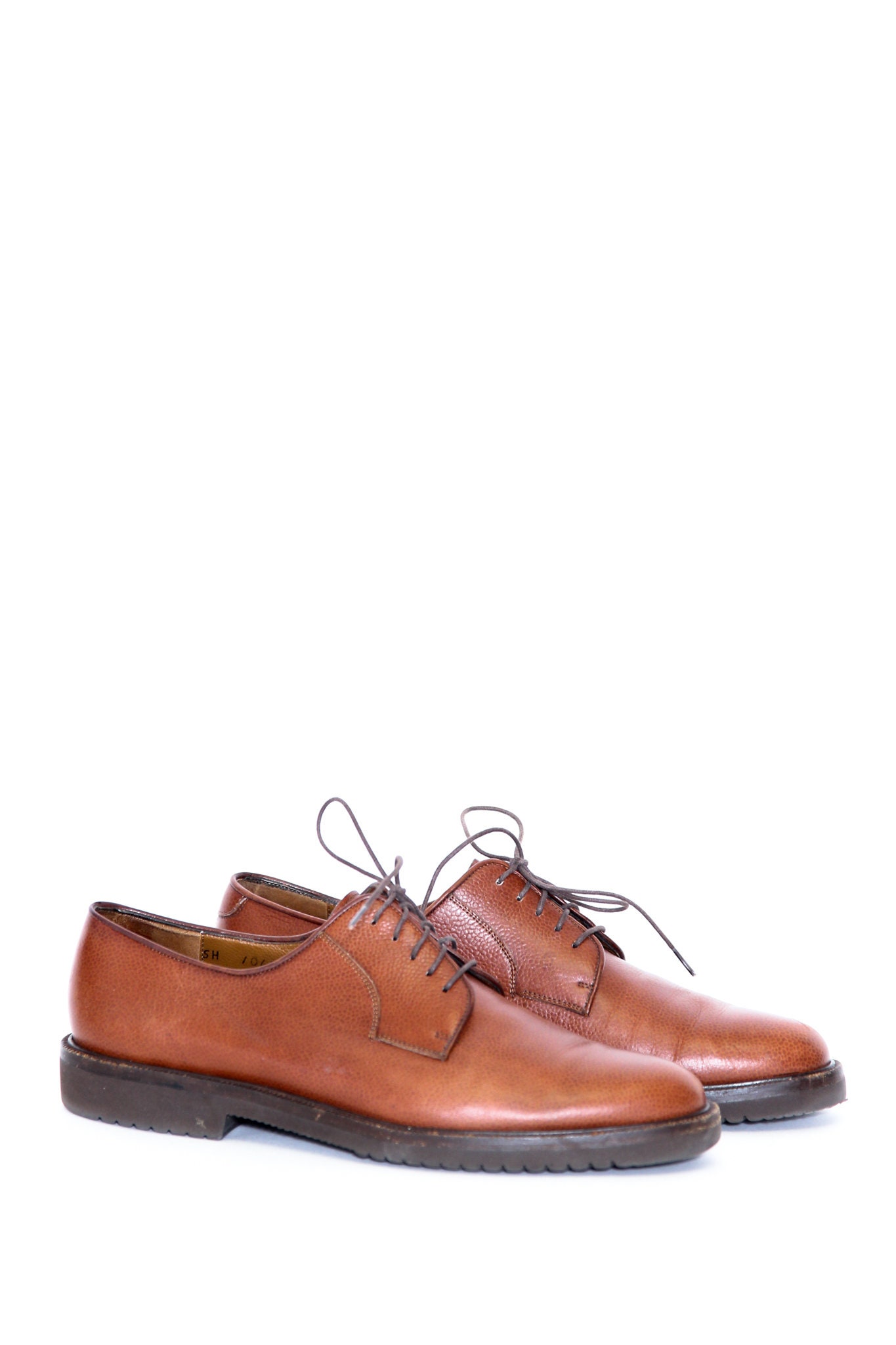 SALVATORE FERRAGAMO ENZO BROWN SUEDE OXFORDS SIZE 9.5 Footwear – Tagged  main image 2