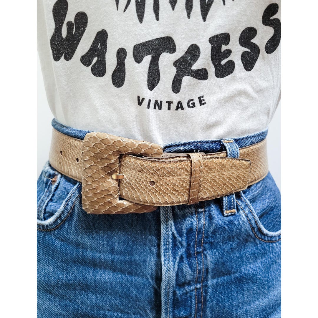 Vintage Streetwear Archival Japanese Style Leather Belt 90s