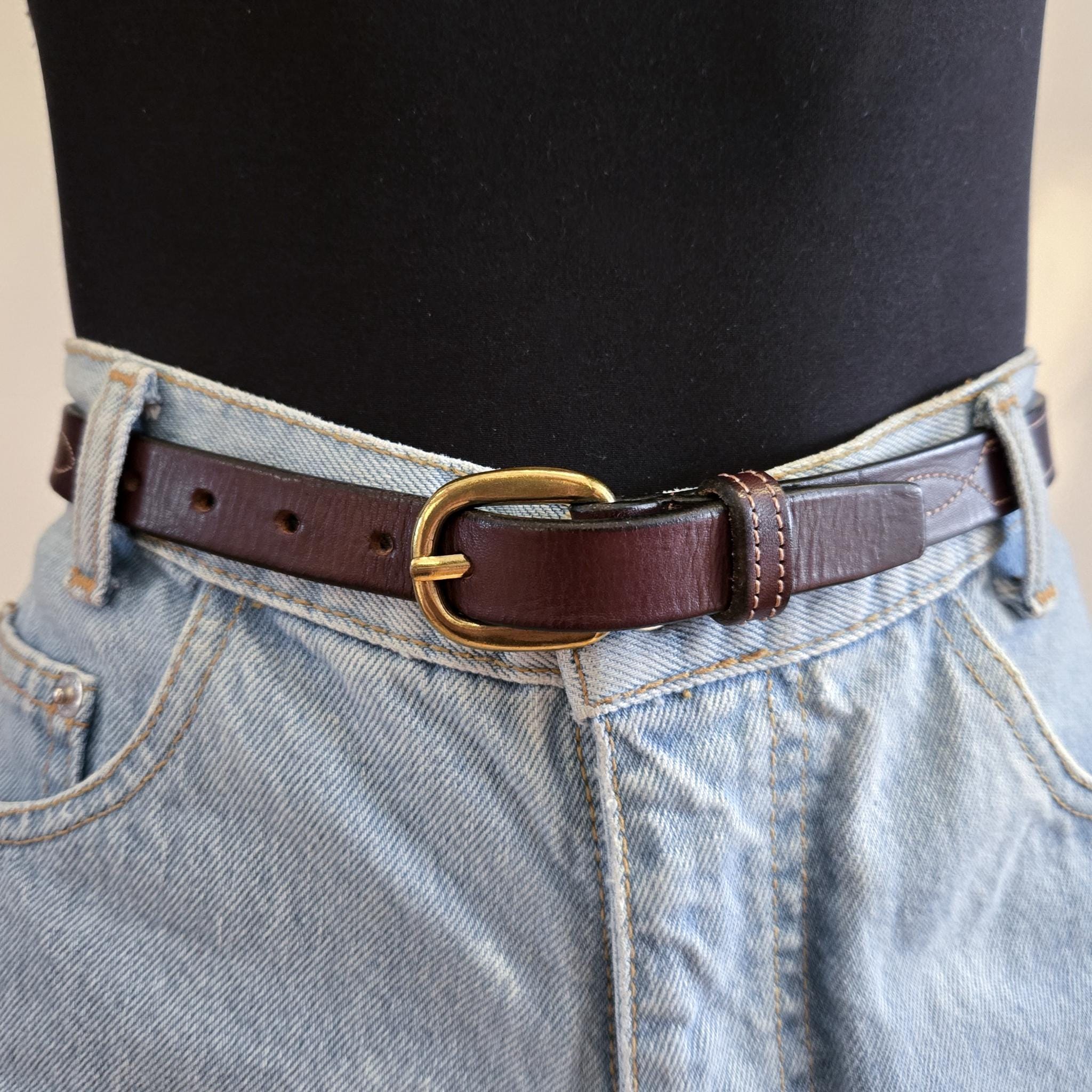 vintage Juniors House MG belt XS-S Vintage Leather Belt Xs - Etsy main image 4