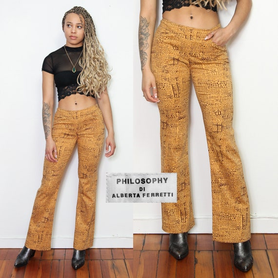 パンツ a ferretti tucked pants VINTAGE 90s Y2K Philosophy Di ALBERTA FERRETTI Runway Low Rise