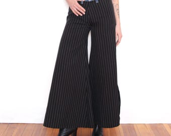 VINTAGE 90s 2000s Y2K Black Low Waist Wide HIP SLUNG Velvet