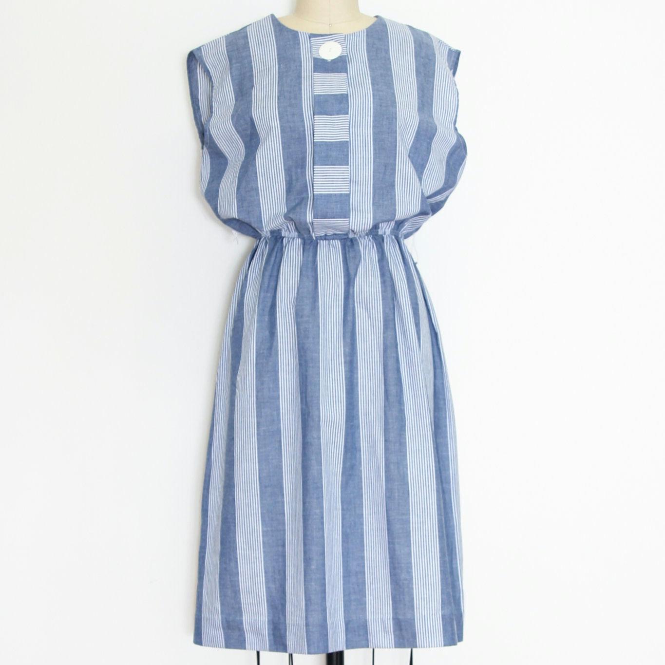 Lace Trimmed Chambray Dress