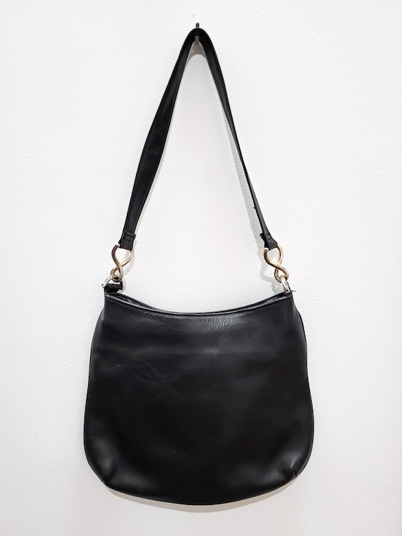 VINTAGE 90s 2000s Y2K Black Leather GIANI Bernini Curved VINTAGE 90s 2000s Y2K Black Leather GIANI Bernini Curved