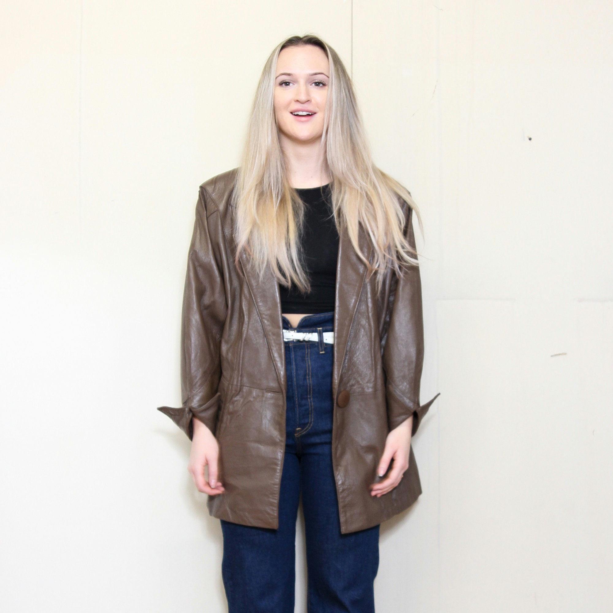 VINTAGE 70s 80s Brown Buttery Soft Leather Avant Garde VINTAGE 70s 80s Brown Buttery Soft Leather Avant Garde