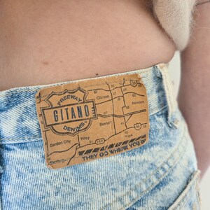 VINTAGE 1980s Freeway Gitano ACID WASH Relaxed Fit Denim Grunge Cotton Jeans || Tag Size S - 27" waist || N K J image 9
