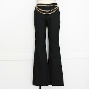パンツ 90s vintage slacks flare mat black 変形デザイン 90s vintage フレアパンツ メンズ フレア
