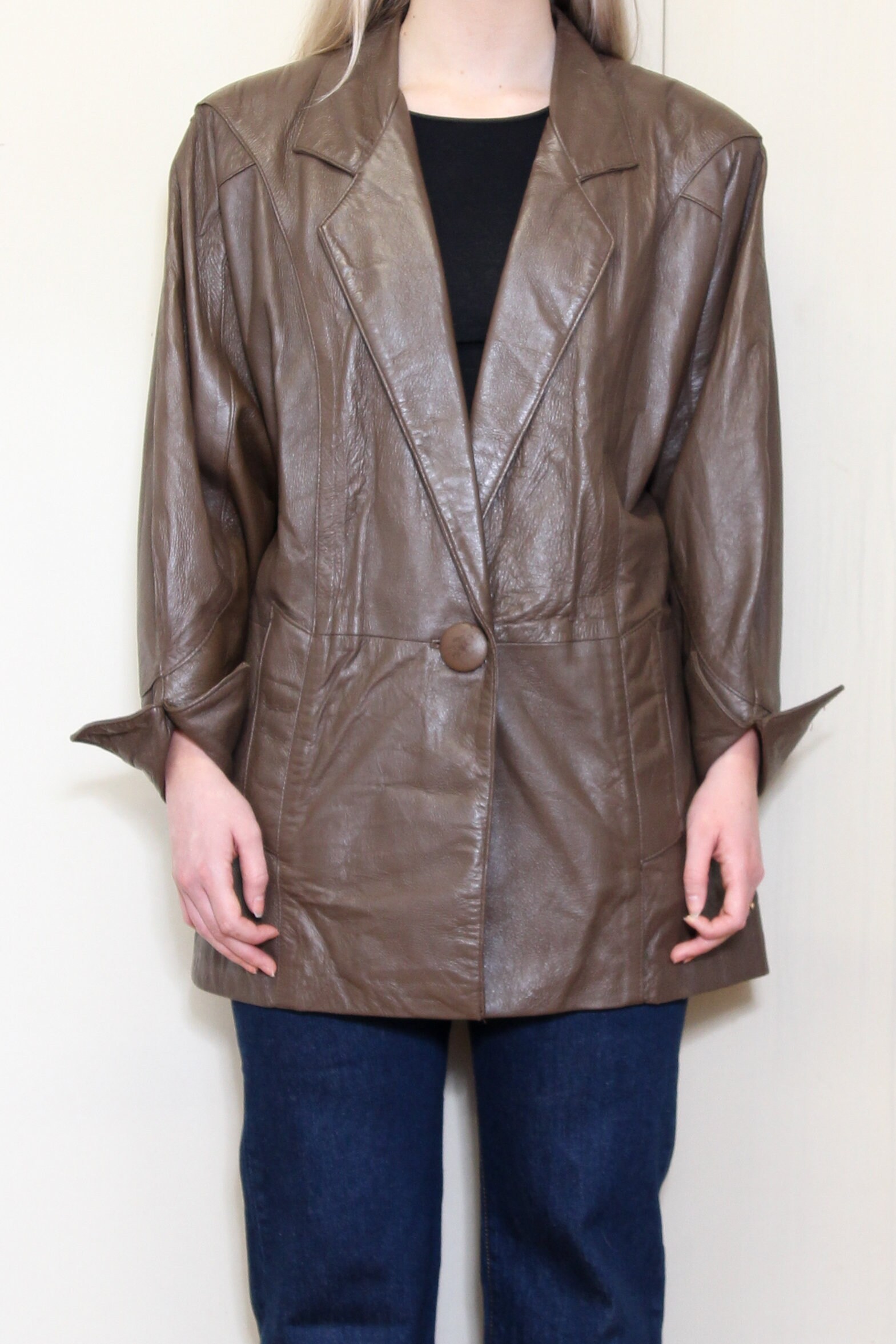 VINTAGE 70s 80s Brown Buttery Soft Leather Avant Garde VINTAGE 70s 80s Brown Buttery Soft Leather Avant Garde