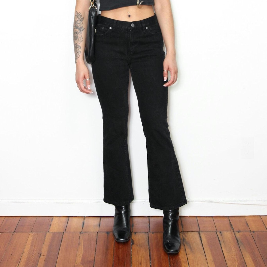 VINTAGE Early 2000s Y2K Black RL Ralph LAUREN Low Rise Waist