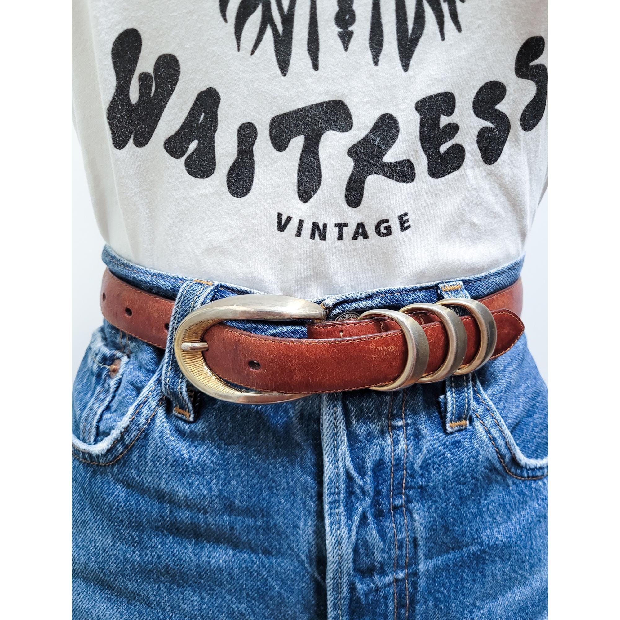 Vintage Kenneth Cole boho style belt with fringe Y2K Brown Braided Fringe Belt - Imber Vintage main image 4