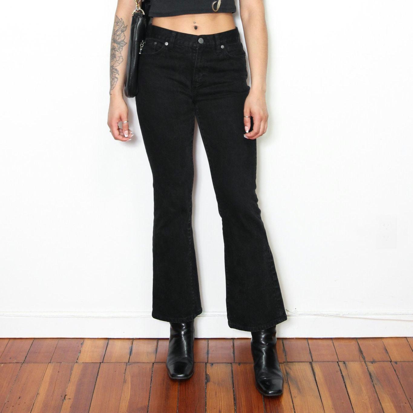 VINTAGE Early 2000s Y2K Black RL Ralph LAUREN Low Rise Waist