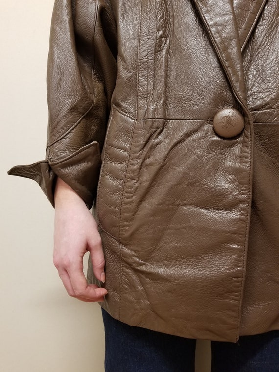 VINTAGE 70s 80s Brown Buttery Soft Leather Avant Garde VINTAGE 70s 80s Brown Buttery Soft Leather Avant Garde