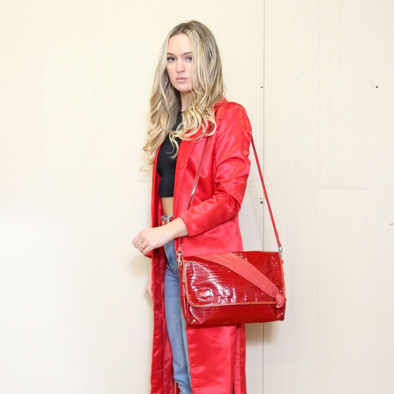 Cherry red clutch bag hotsell