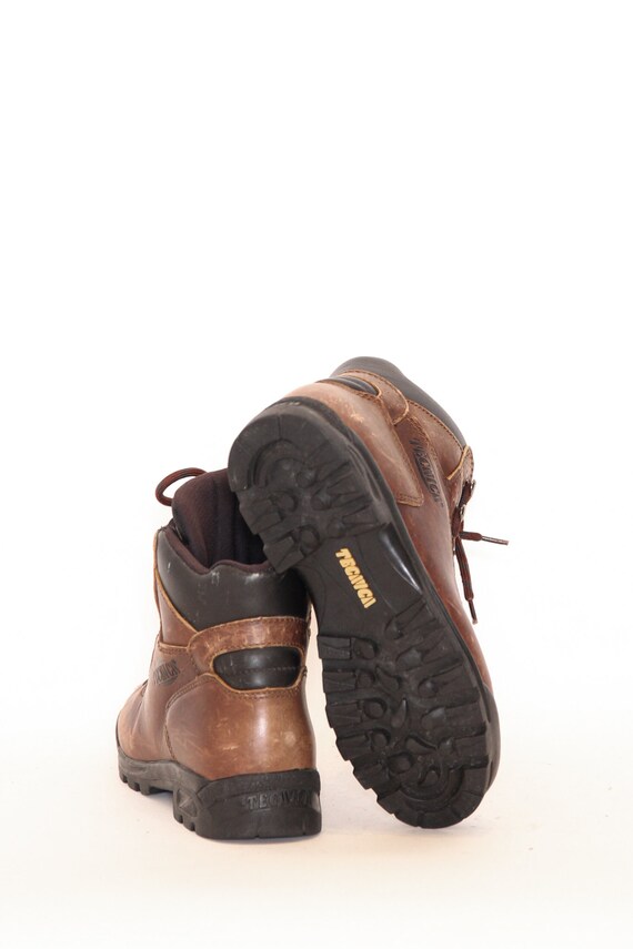 VINTAGE 80s 90s BROWN Leather TECNICA Sturdy Hiki… - image 8