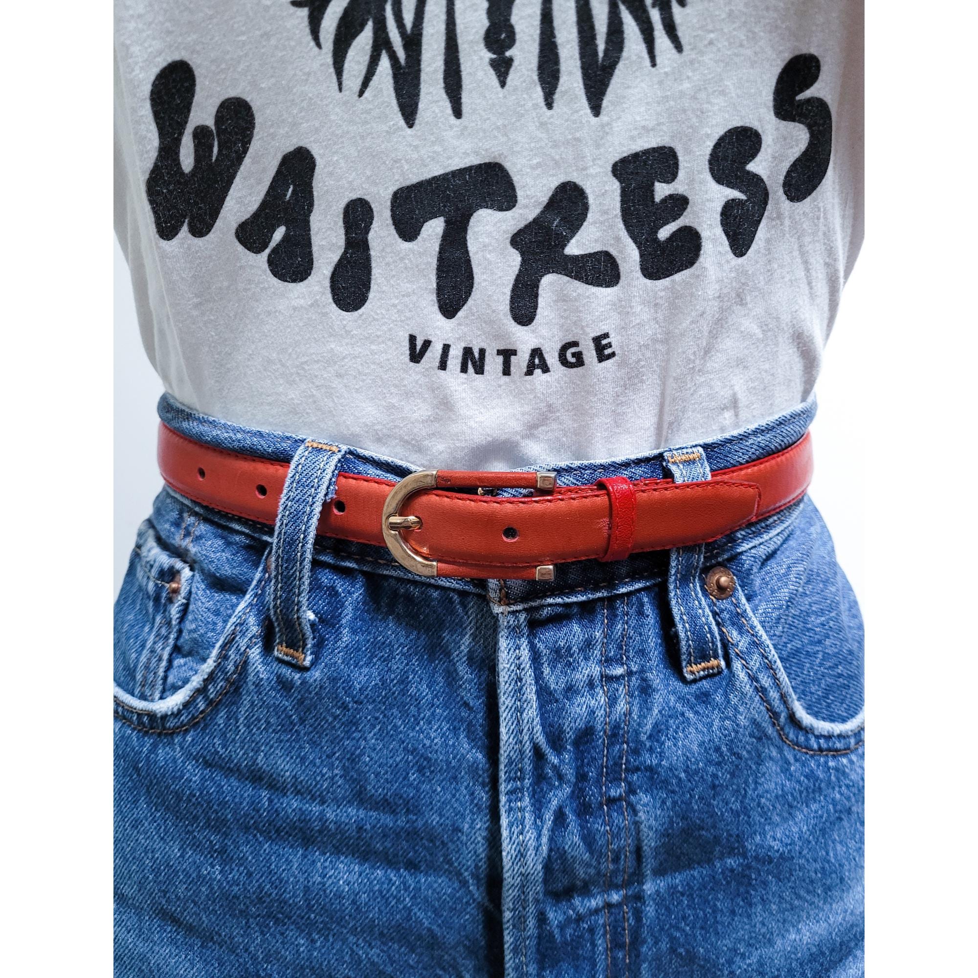 Vintage Reyman Ridless 80s Cobalt Blue Leather Sash Belt With Bold  Gold Buckle Rayman Ridless Vintage 80 main image 2