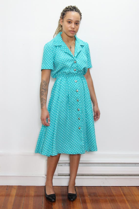 knee length dresses for ladies The Jackie Polka Dot Midi Dress in Cream + Navy – Piper & Scoot