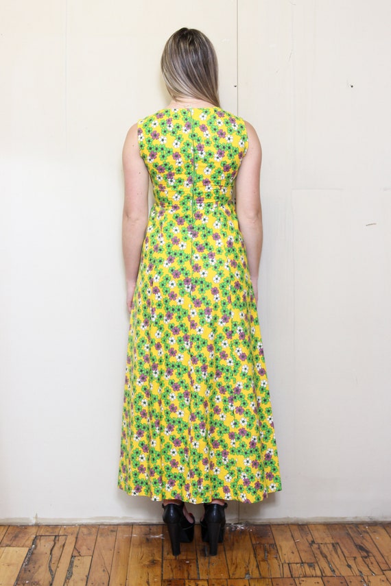 VINTAGE 60s 70s Yellow Green HIPPIE Boho Takashi … - image 8