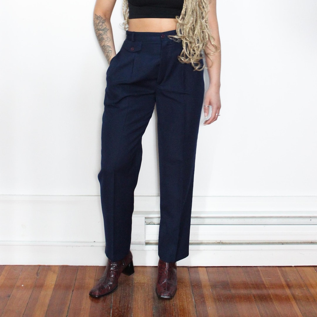 Pantalon Old Navy Pixie Bleu Marine à Pois - Taille 8 - Mi-hauteur Cheville - Porté 2 Fois