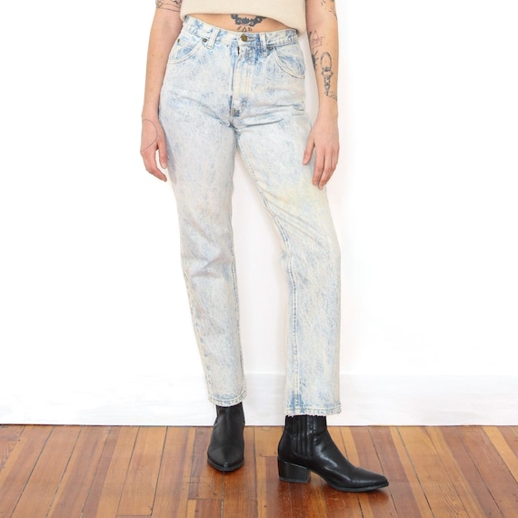 VINTAGE 1980s Freeway Gitano ACID WASH Relaxed Fit Denim Grunge Cotton Jeans || Tag Size S - 27" waist || N K J