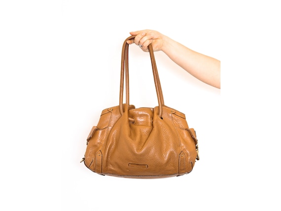 VINTAGE 2000s Y2K Caramel Brown Designer COLE HAAN Slouchy