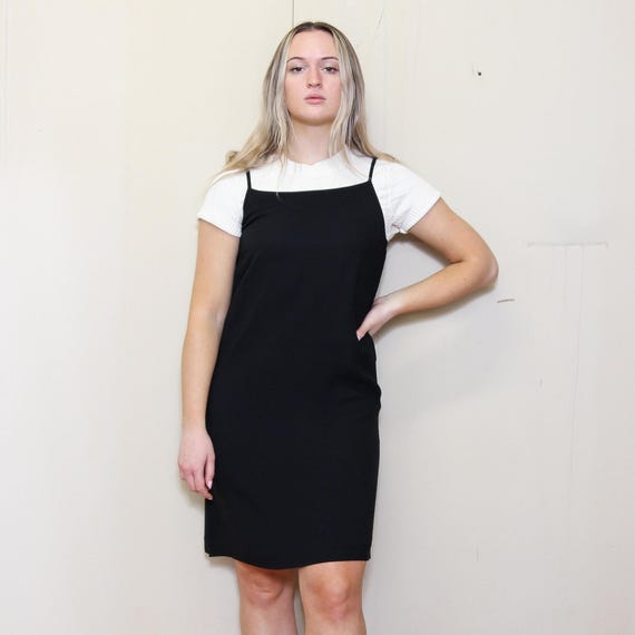 VINTAGE 90s Black GIORGIO ARMANI Silk Wool Simple Plain