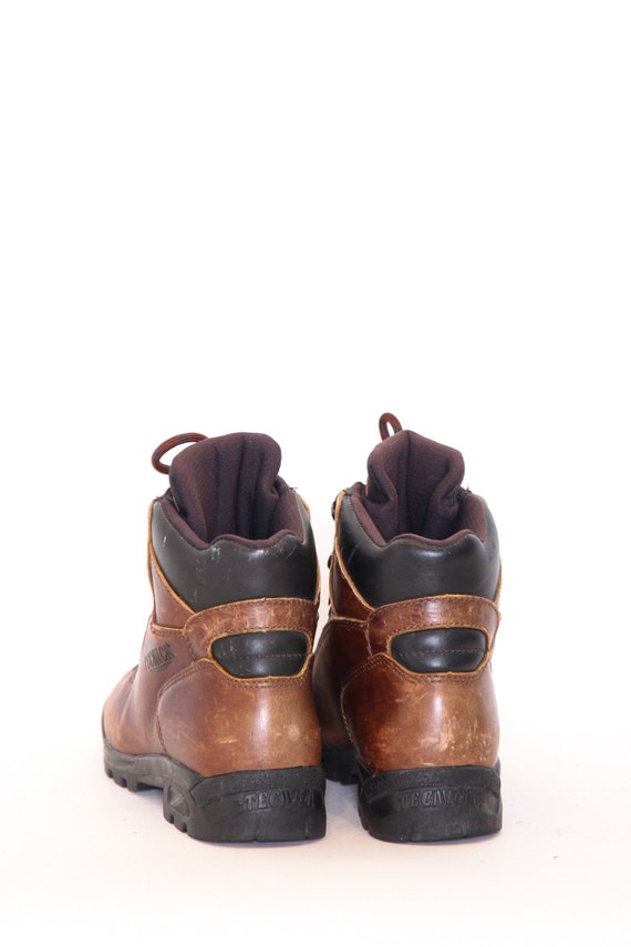 VINTAGE 80s 90s BROWN Leather TECNICA Sturdy Hiki… - image 7
