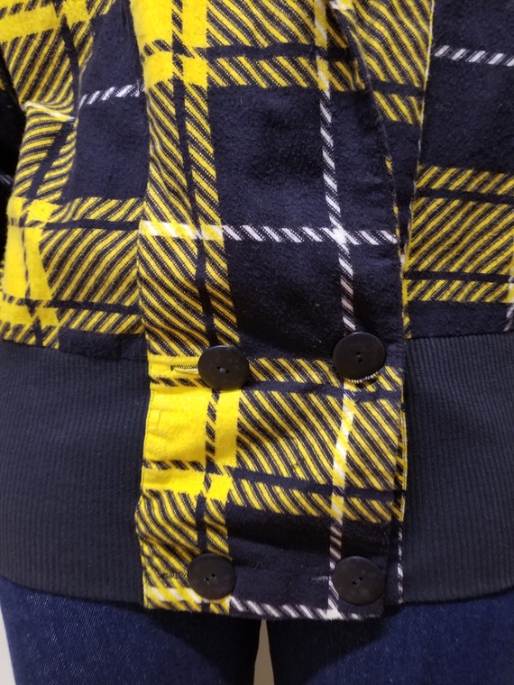 VINTAGE 80s 90s Yellow PLAID Tartan Grunge Lumberjack Double VINTAGE 80s 90s Yellow PLAID Tartan Grunge Lumberjack Double