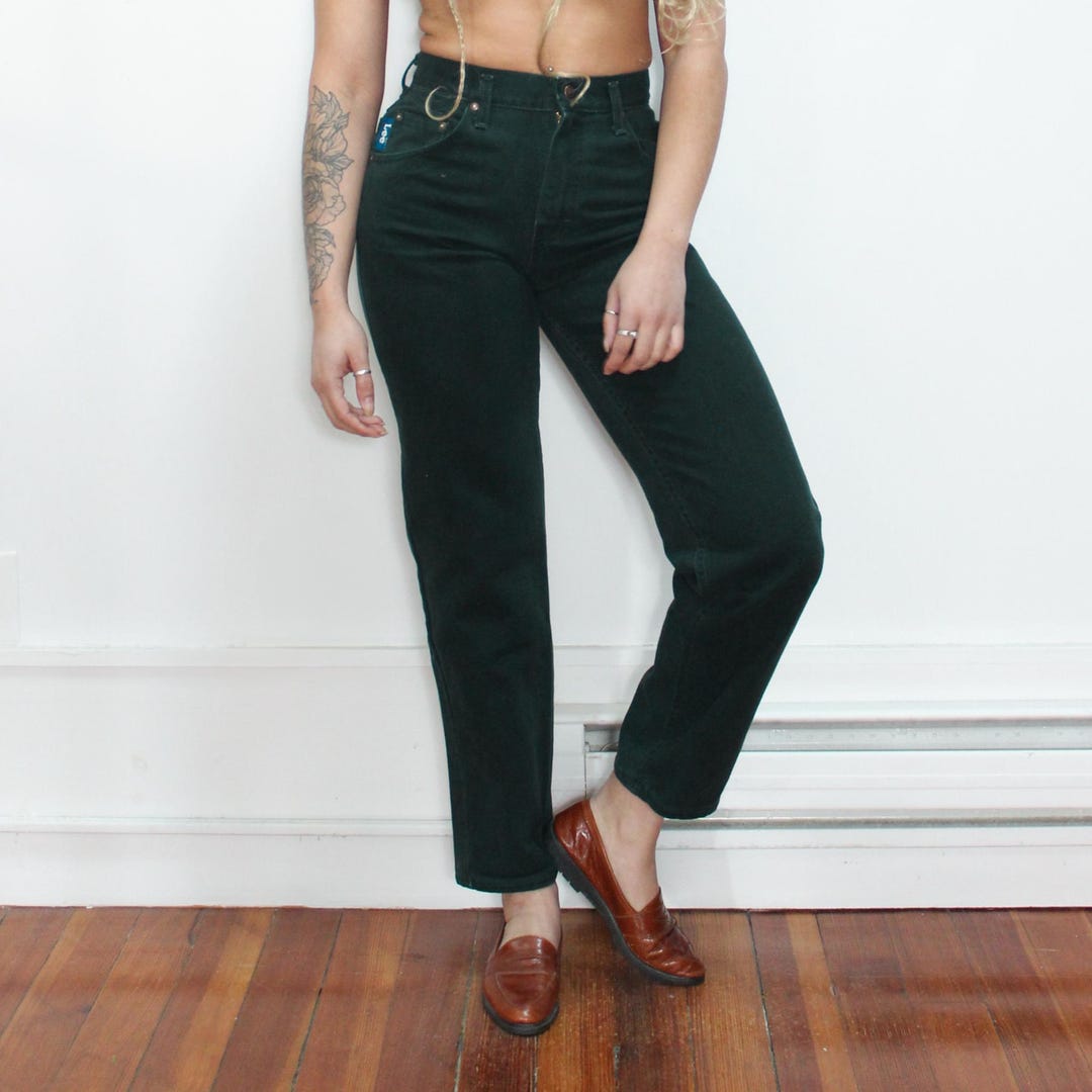 90's Forest Green Velour Soft Leisure Pants by Jones New York