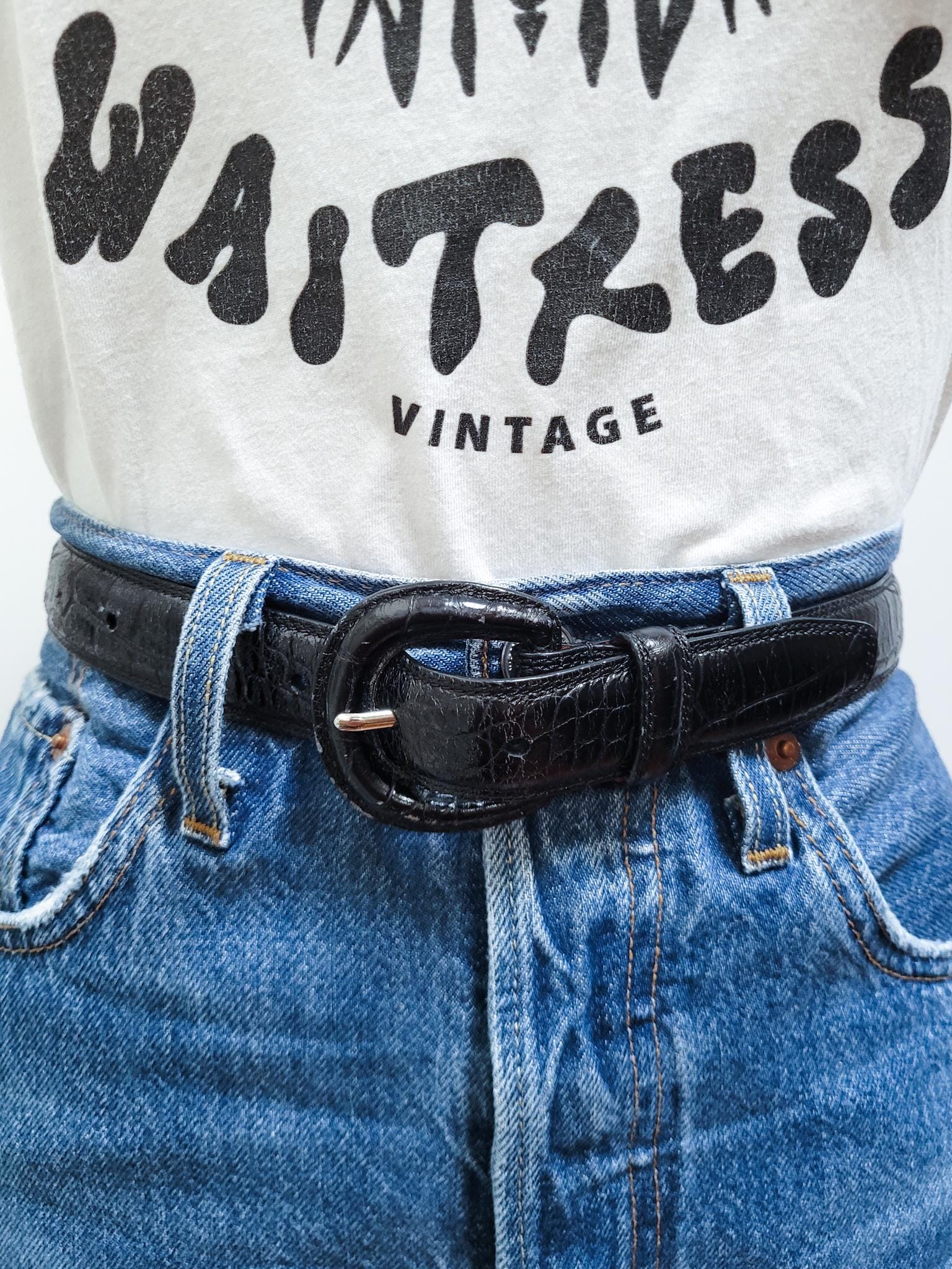 Vintage Ralph Lauren Crocodile belt Ralph Lauren Purple Label Brown Alligator Belt Strap 30 New  main image 2